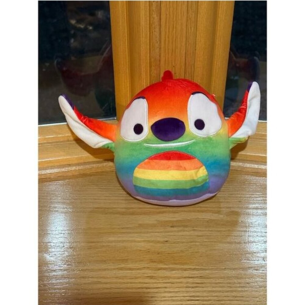 Pride Collection Disney Squishmallows Rainbow Stitch 9" Plush Toy Kellytoy